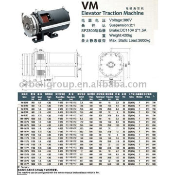 Aufzugsfahrmaschine (Gearless-ER VM Serie)